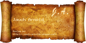 Jauch Arnold névjegykártya