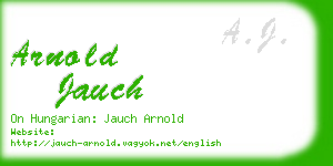 arnold jauch business card